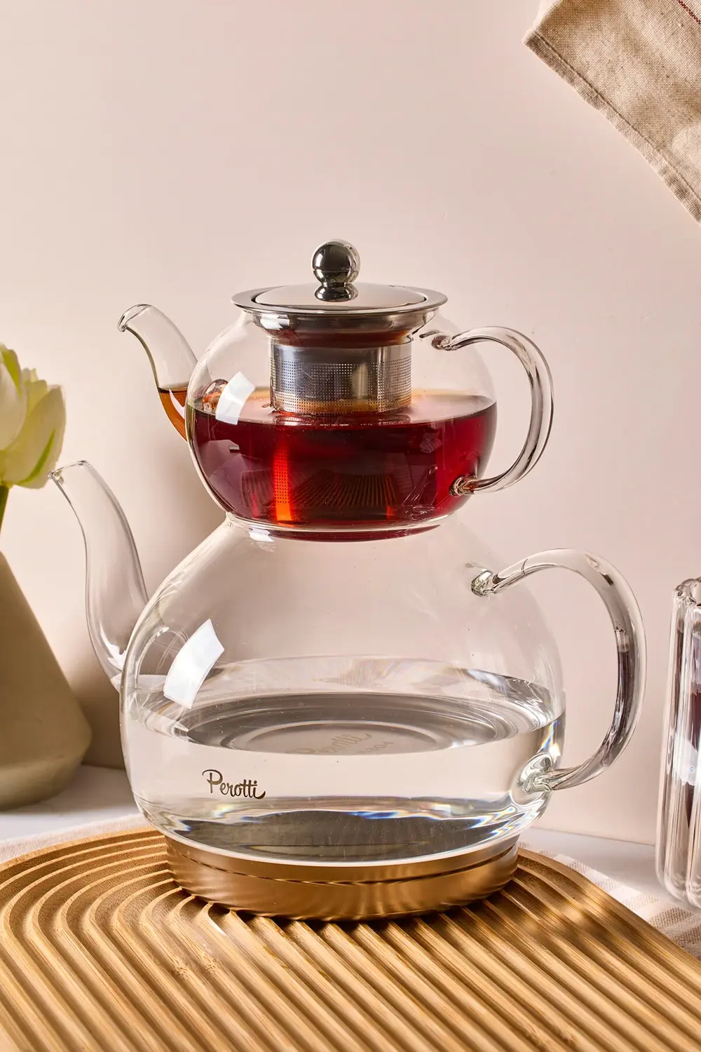 Keyf-i Ala Indüksiyon Tabanlı Borosilikat Cam Çaydanlık Takımı 50