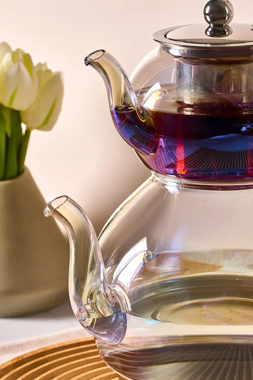 Keyf-i Ala Luster Indüksiyon Tabanlı Borosilikat Cam Çaydanlık Ta