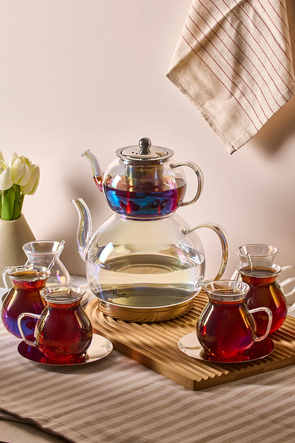 Keyf-i Ala Luster Premium 20 Parça Indüksiyon Tabanlı Borosilikat