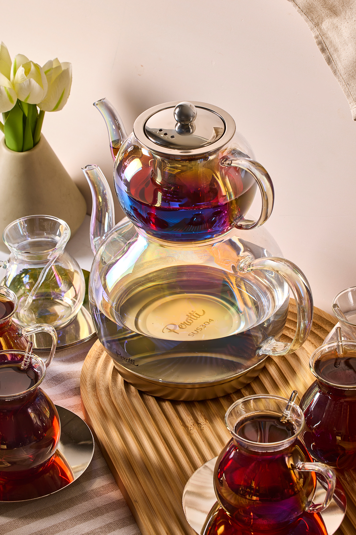 Mutfaksultani Keyf-İ Ala Luster Premium 20 Parça İndüksiyon Tabanlı Borosilikat