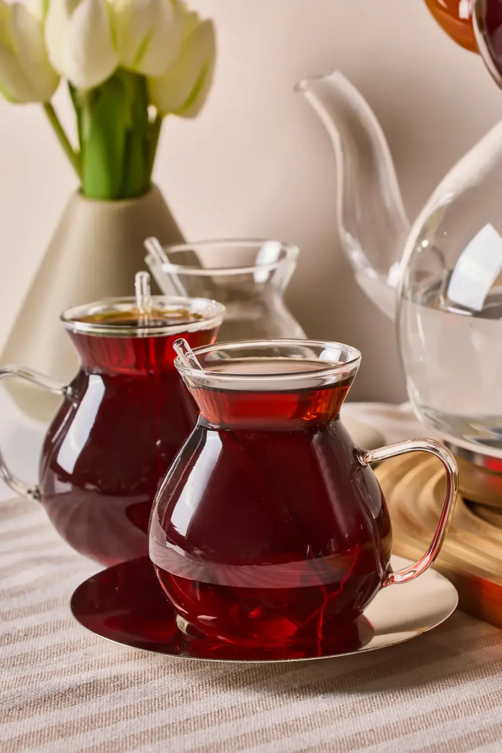 Keyf-i Ala Şeffaf Premium 20 Parça Indüksiyon Tabanlı Borosilikat