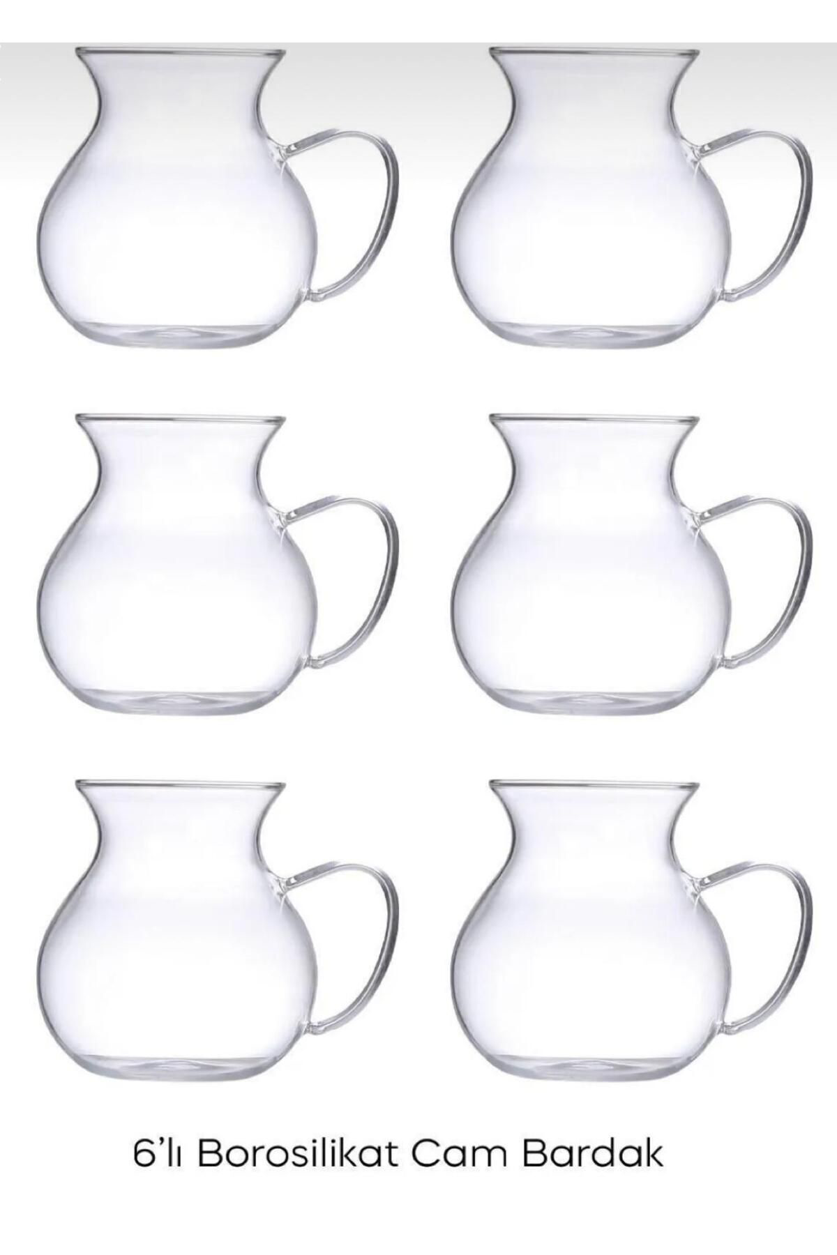 Butik Keyfi Ala Borosiliklat Cam Çay Bardaği 220Ml 6'Li (Keyfi Ala Çay