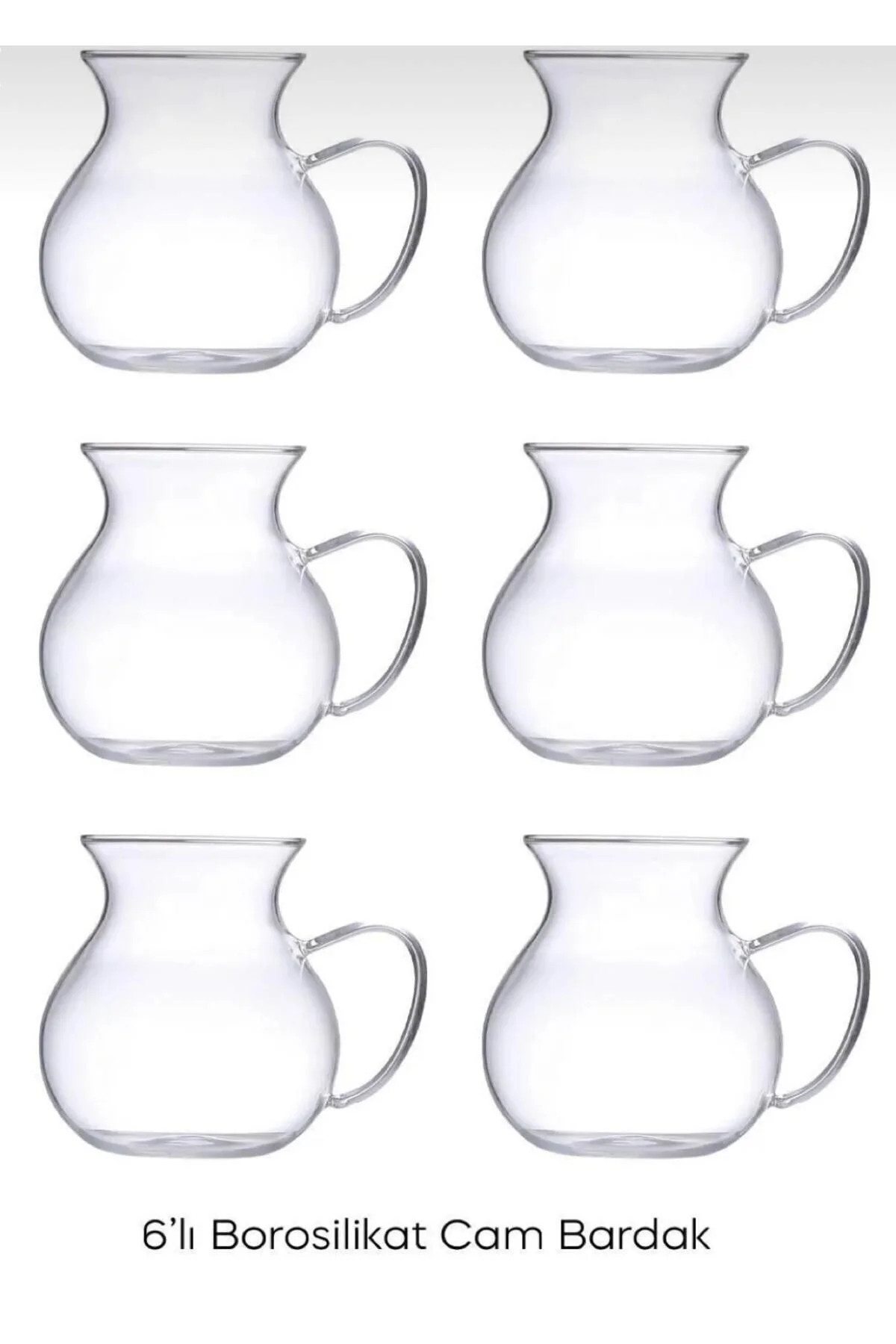 KEYFİ ALA BOROSİLİKLAT CAM ÇAY BARDAĞI 220ML 6'LI (KEYFİ ALA ÇAY 