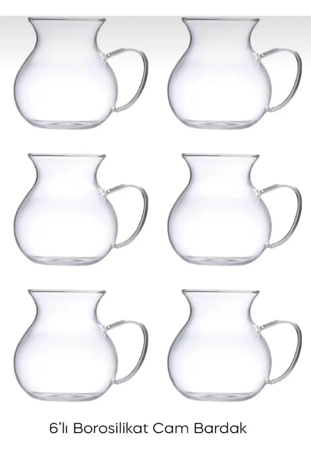 KEYFİ ALA BOROSİLİKLAT CAM ÇAY BARDAĞI 220ML 6'LI (KEYFİ ALA ÇAY