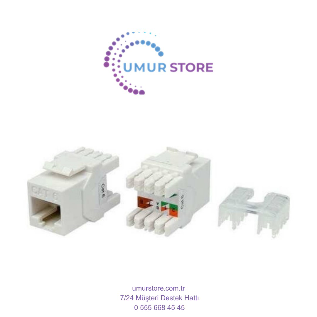 Herz Keystone Jack U/Ftp, Cat5e, Cat6 İçin Keystone Jack