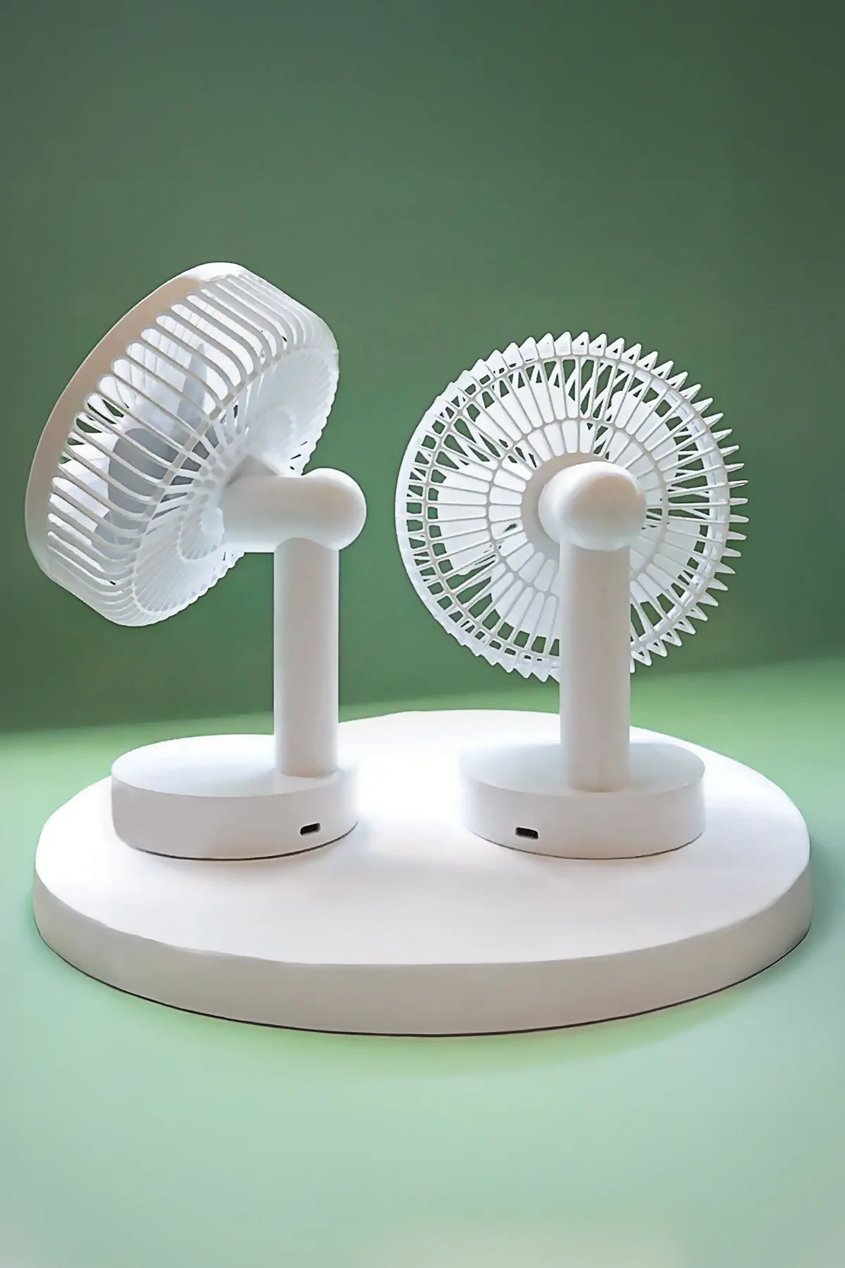 Kfan-7607 Şarjlı Beyaz Ayarlanılabilir Mini Fan Masa Üstü Vantila