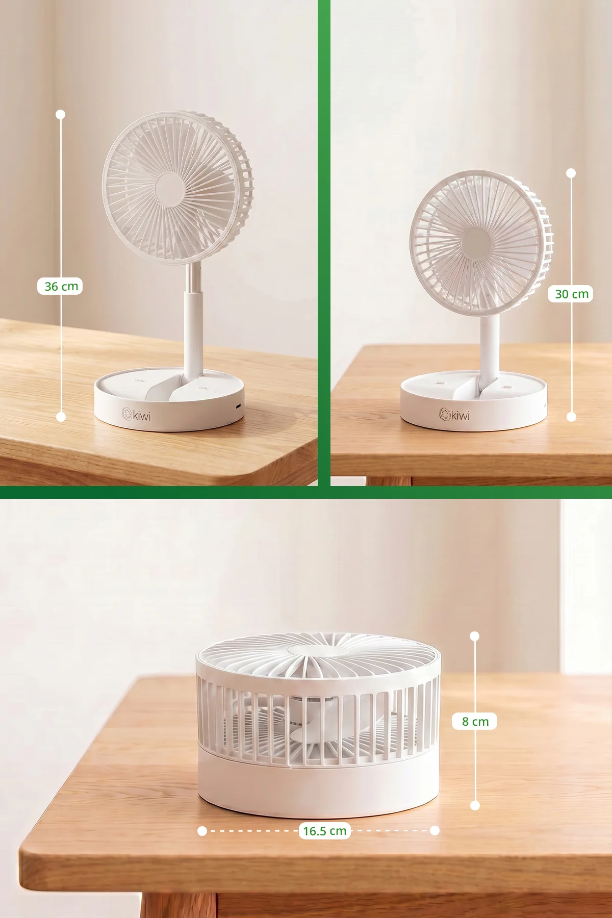 Kfan-7608 Şarjlı Beyaz Katlanılabilir Mini Fan Masa Üstü Vantilatörü Usb Soğutucu Sessiz El Fanı Fiyatı, Yorumları ve Özellikleri