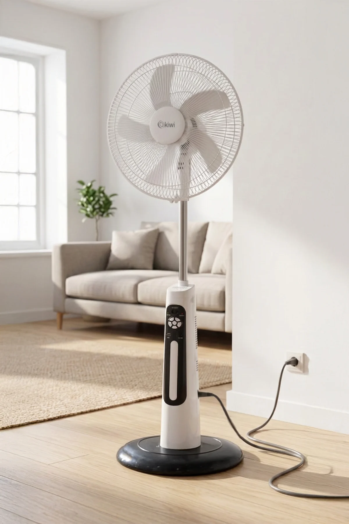 KFAN-7629 Şarjlı Standlı Vantilatör & LED Lamba | 9 Kademe & AC/DC & USB
