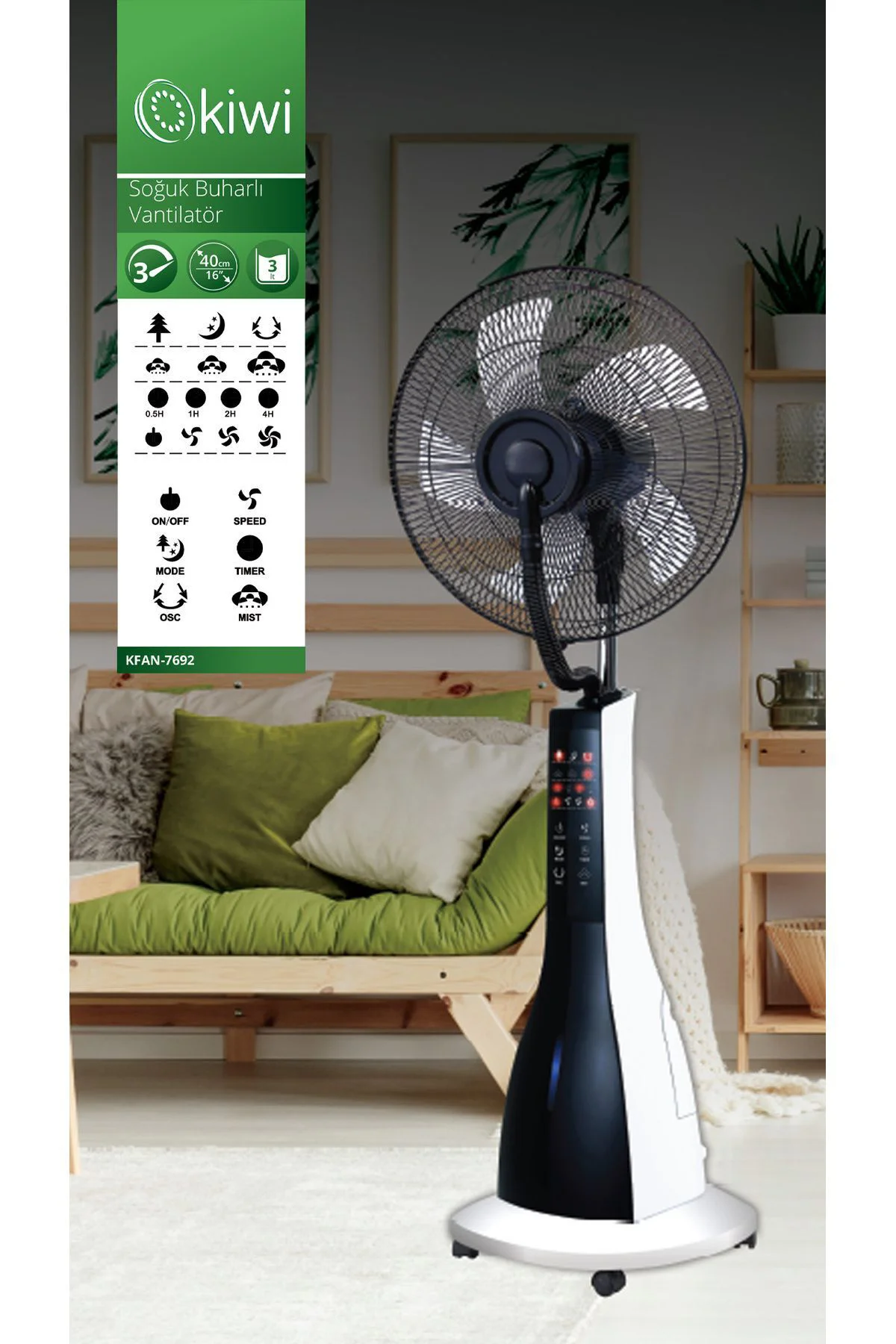 Kfan-7692 Dijital Gösterge Panelli, Salınımlı , Uzaktan Kumandalı