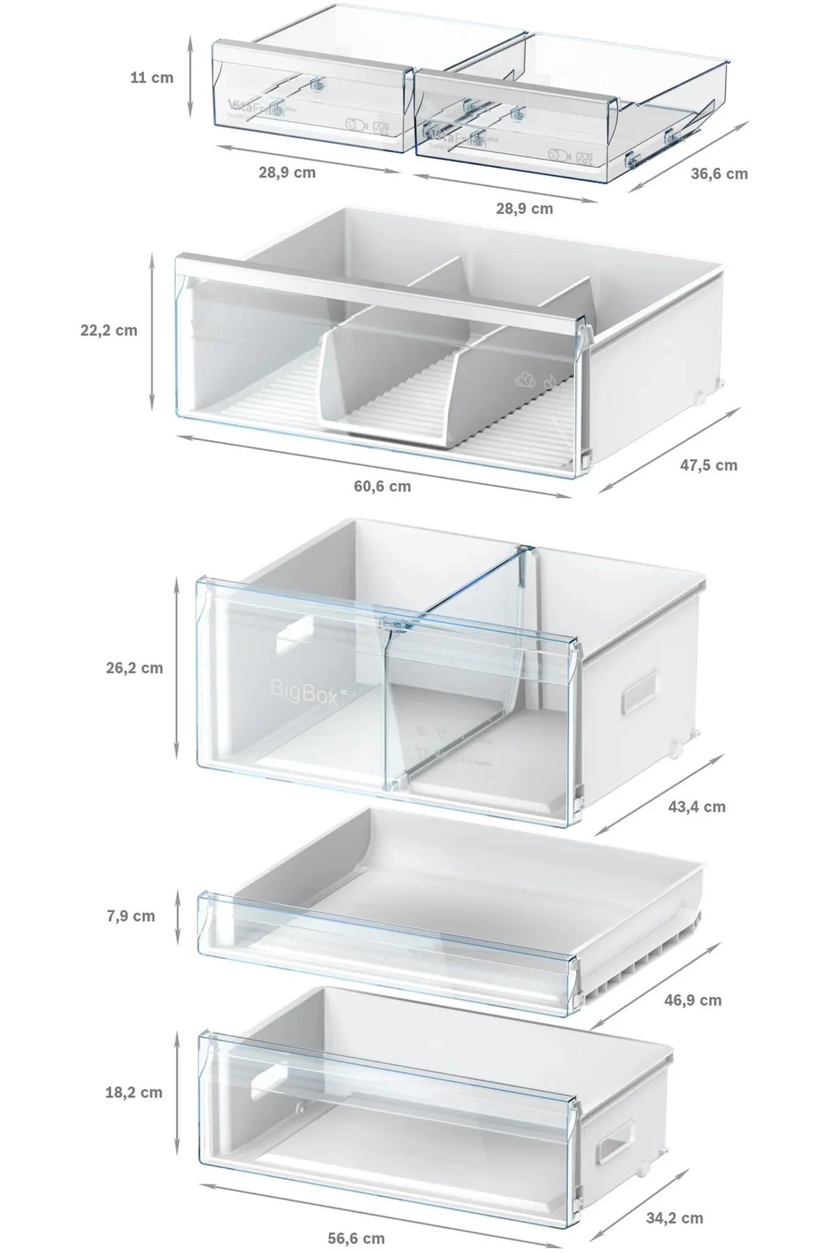KGP76AIC0N C Enerji Sınıfı No-Frost 526 LT Alttan Donduruculu Buz