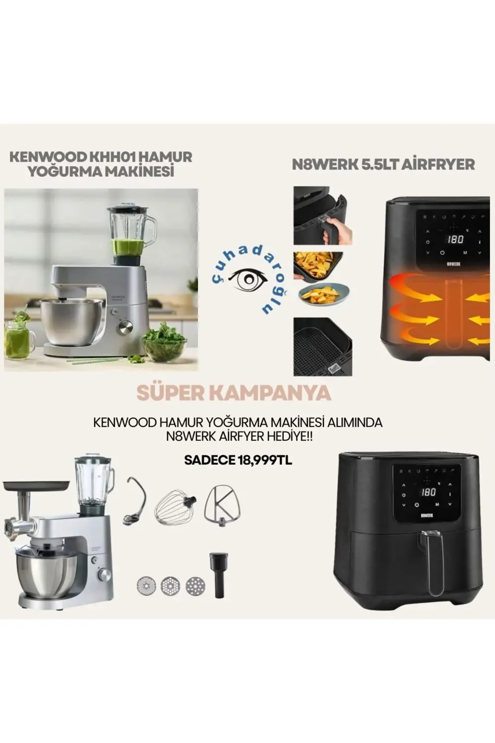 Kenwood Khh01 + N8werk Airfryer Hediyeli — Mutfağını Baştan Yarat! Kenwood Khh01 + N8werk Airfryer Hediyeli — Mutfağını Baştan Yarat!