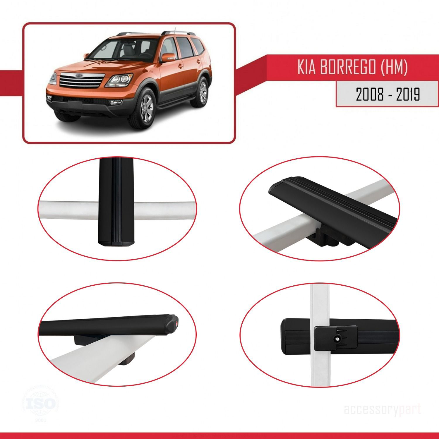 Kia Borrego (HM) 2008-2019 Arası ile uyumlu Basic Model Ara Atkı 
