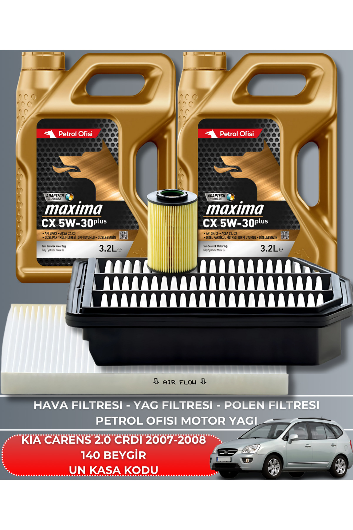 KIA CARENS 2.0 CRDI 2007-2008 140 BEYGİR BAKIM SETİ