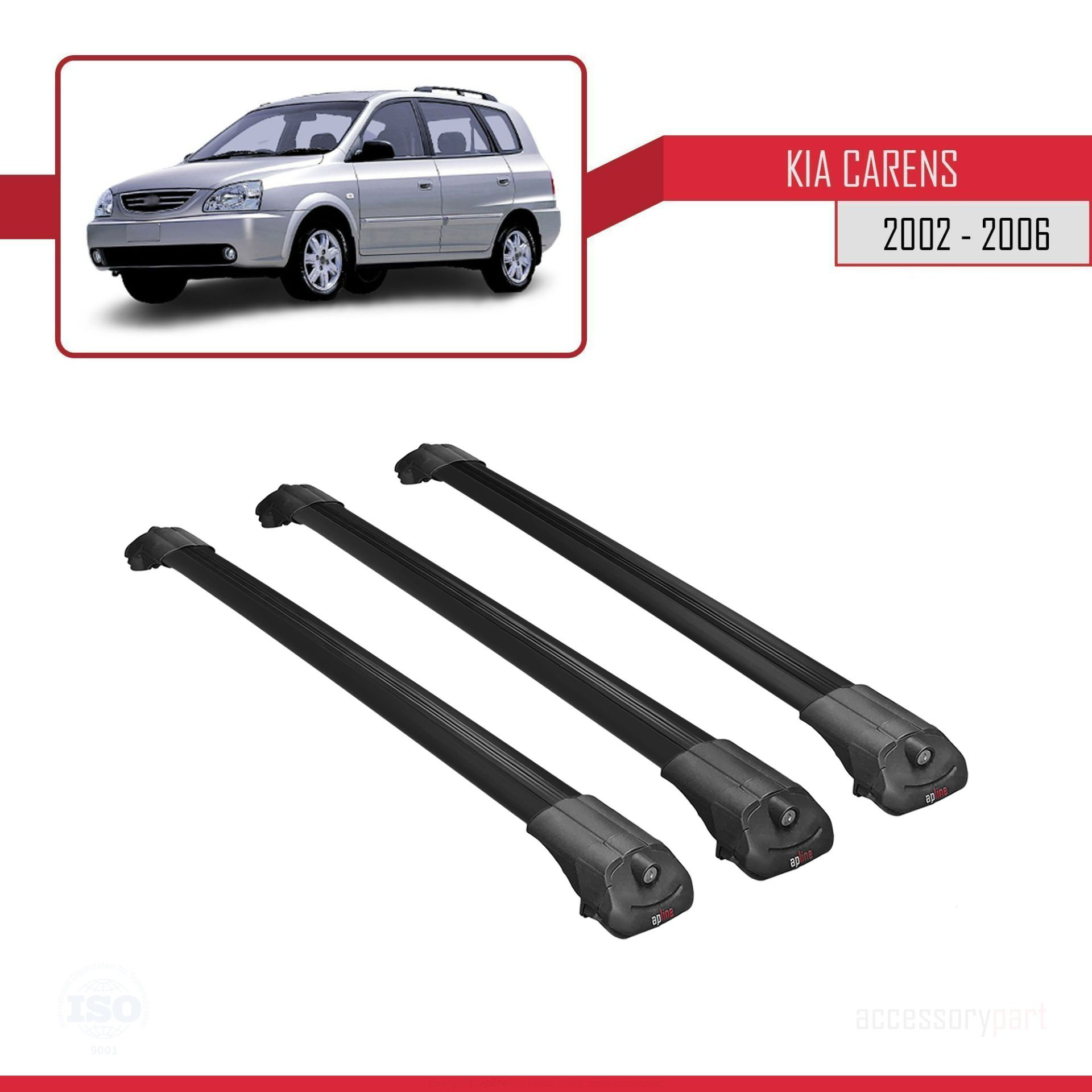 Kia Carens 2002-2006 Arası ile uyumlu ACE-1 Ara Atkı Tavan Barı S