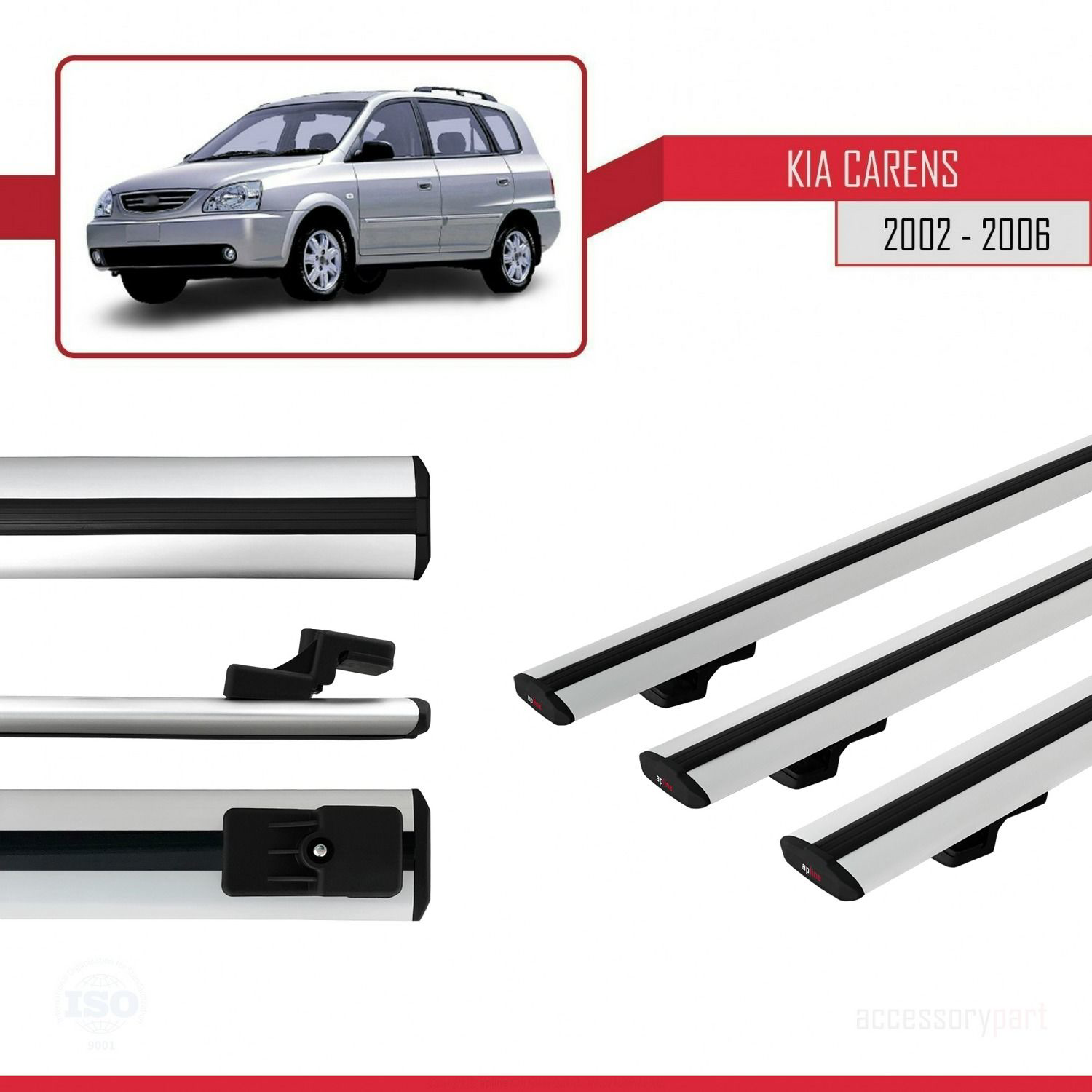 Kia Carens 2002-2006 Arası ile uyumlu Basic Model Ara Atkı Tavan 