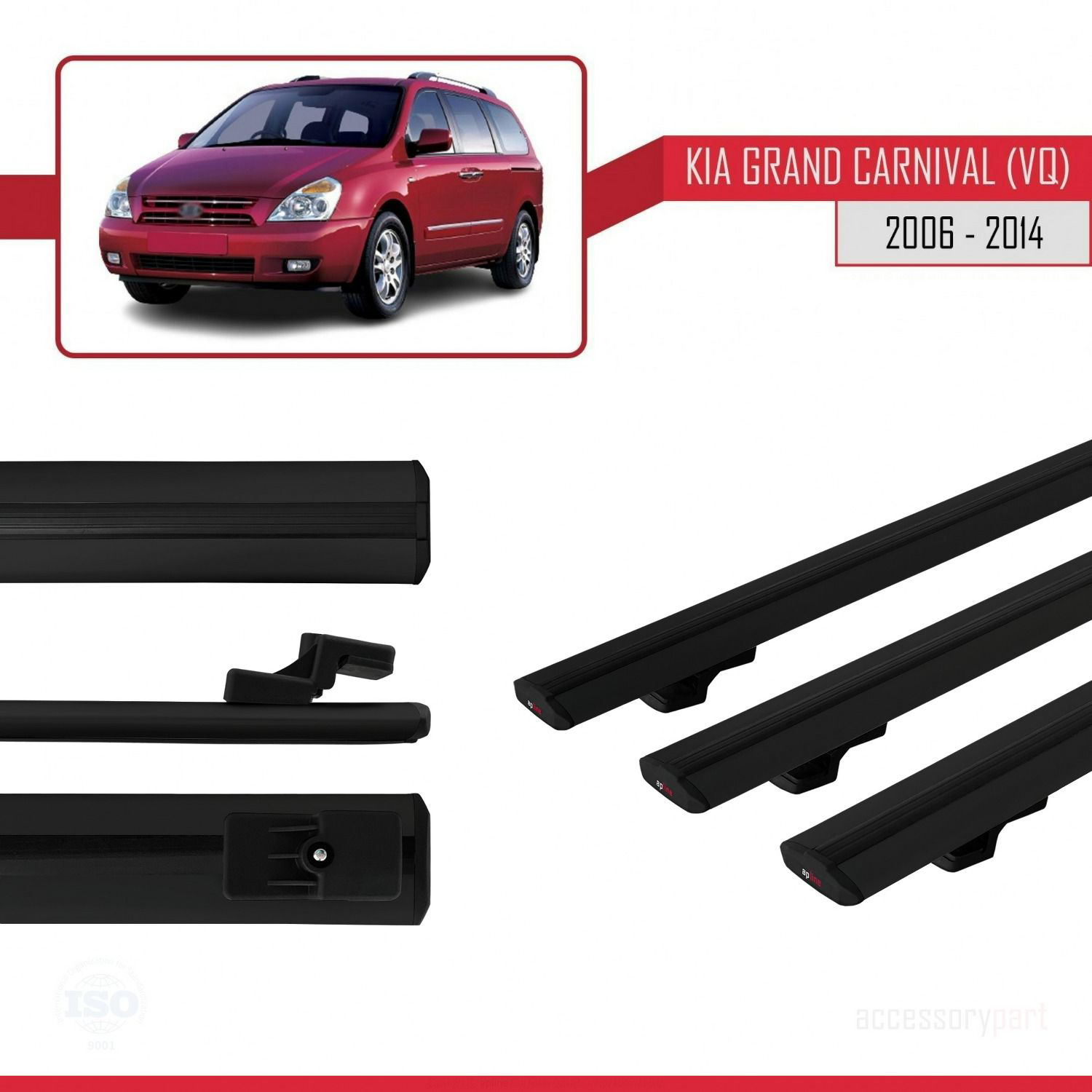 Kia Carnival (VQ) 2006-2014 Arası ile uyumlu Basic Model Ara Atkı