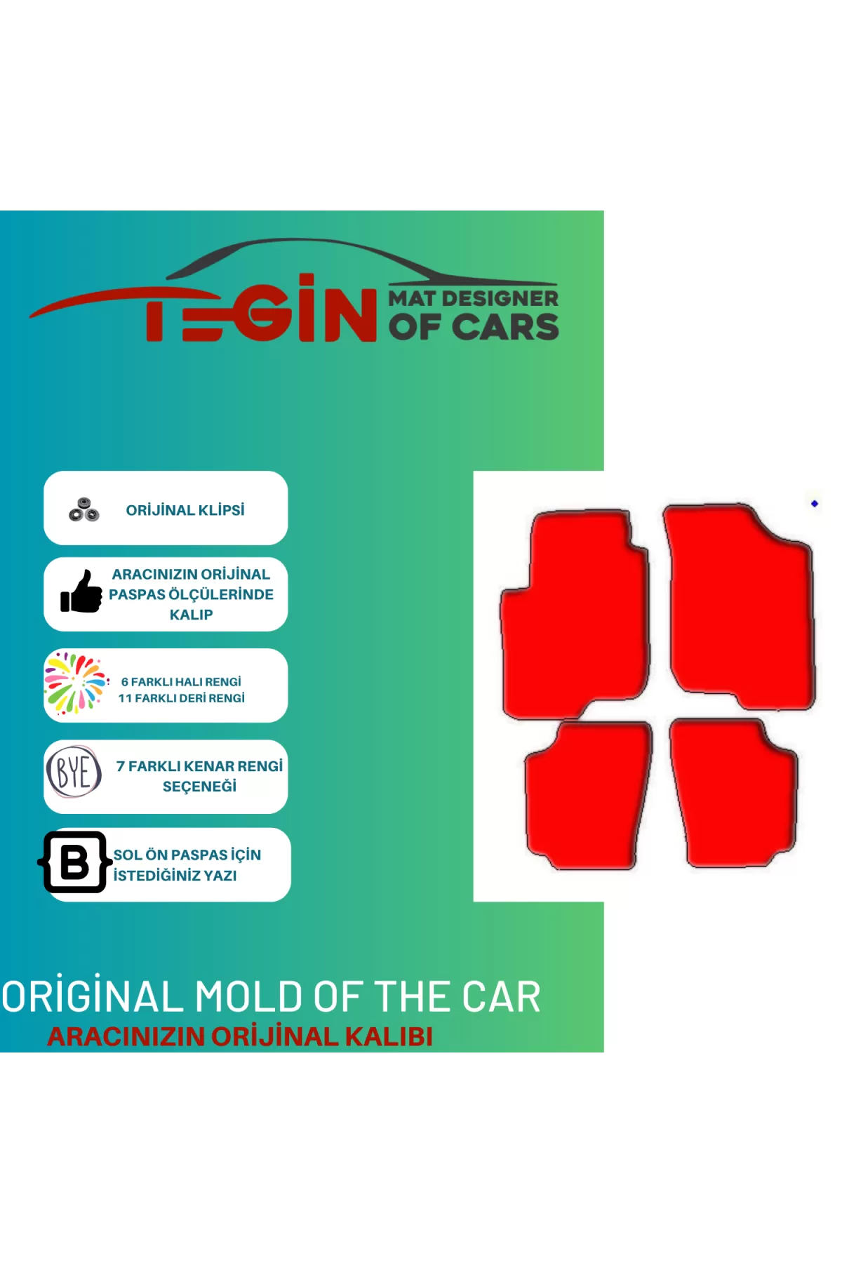 Kia Ceed 2007-2011 Prime Bej Halı Beyaz Kenar Halı Paspas