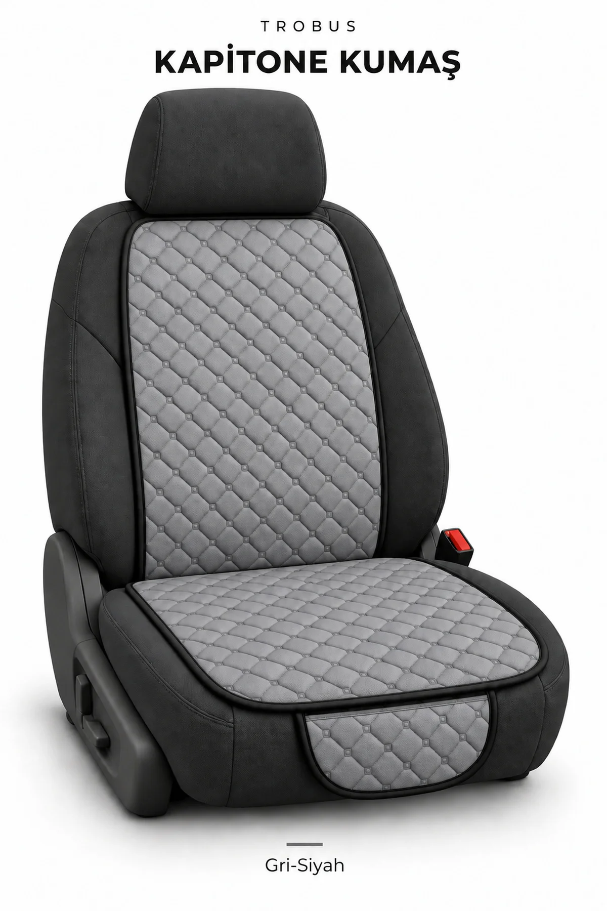 Kia Ceed 2012+ Kapitone Suni Deri Koltuk Minderi 7 Parça Gri Siyah Kia Ceed 2012+ Kapitone Suni Deri Koltuk Minderi 7 Parça Gri Siyah - Görsel 5