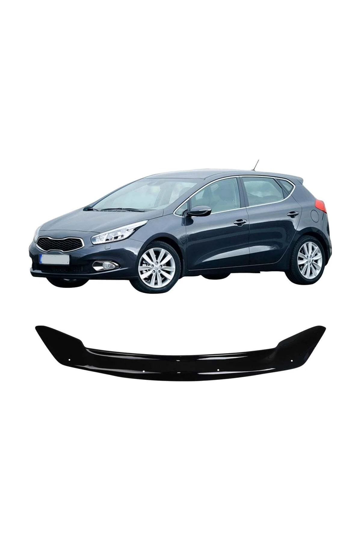 Kia Ceed 2012 ve Sonrası Uyumlu Kaput Rüzgarlığı Ön Kaput Koruma ABS Parlak Siyah Kia Ceed 2012 ve Sonrası Uyumlu Kaput Rüzgarlığı Ön Kaput Koruma ABS Parlak Siyah