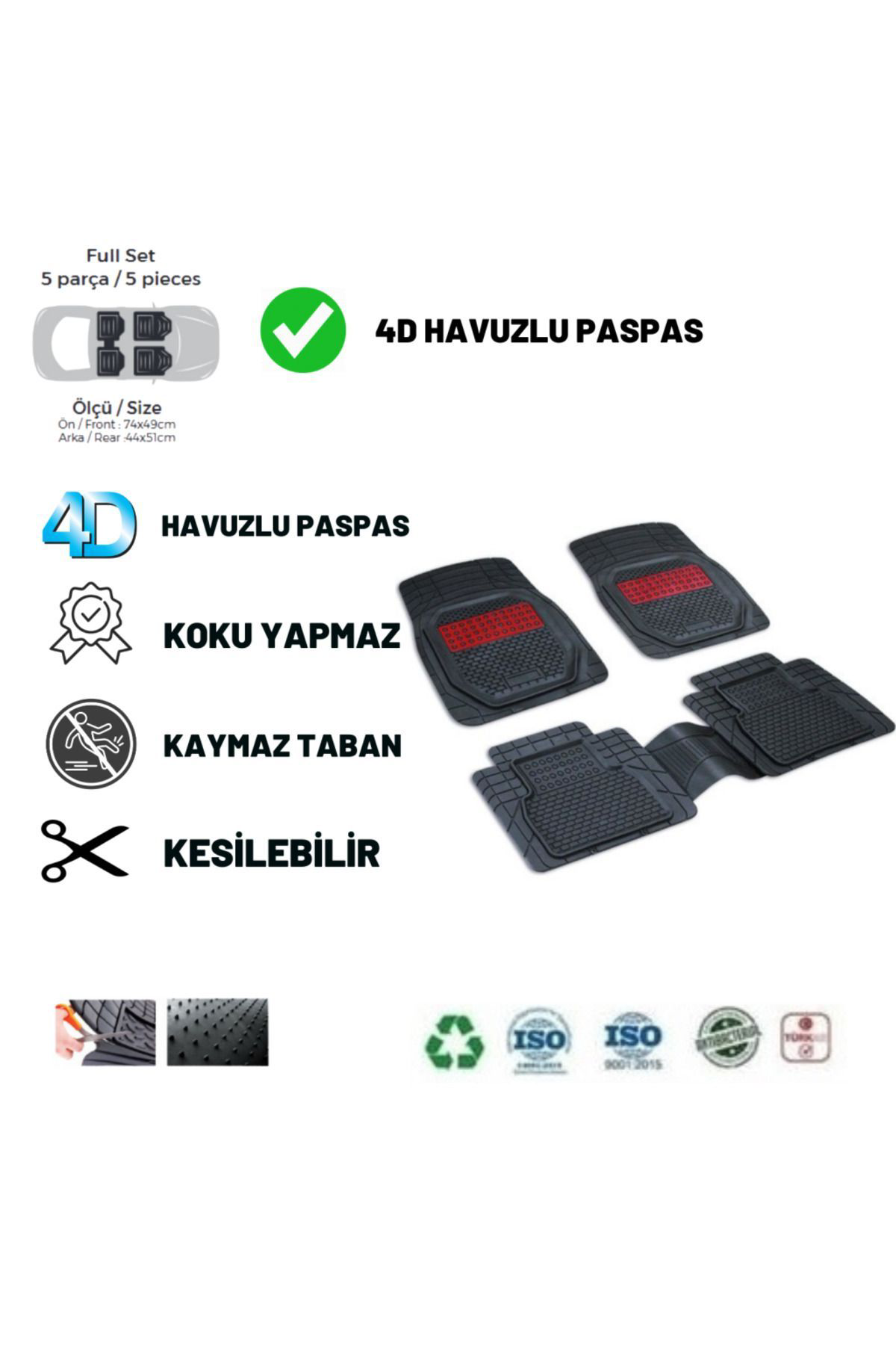 Zeyno Ticaret Kia Ceed Hb 2010 Uyumlu Havuzlu Üniversal Yeni Nesil Plus Paspas