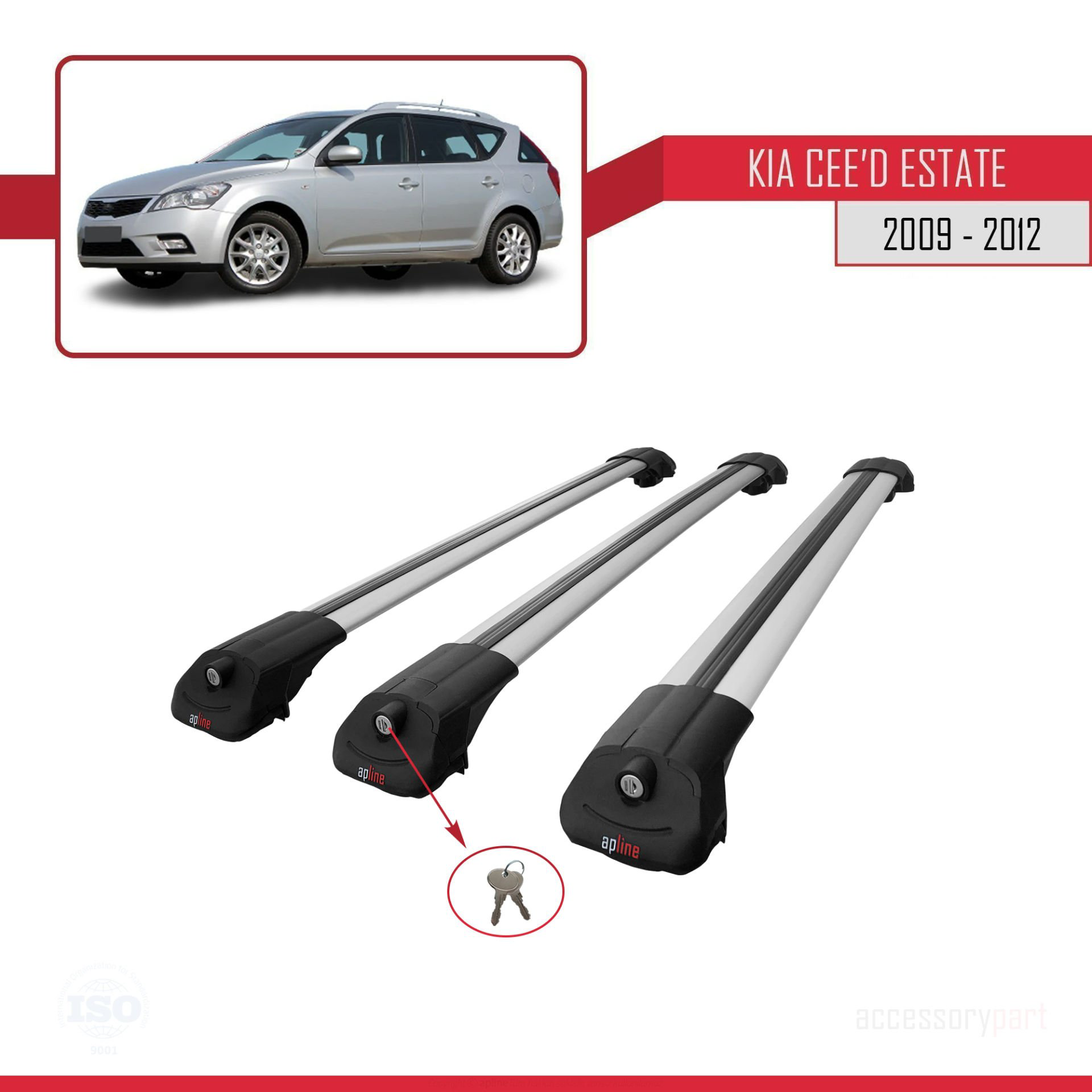 Kia Ceed SPORTSWAGON 2009-2012 Arası ile uyumlu ACE-1 Ara Atkı Ta