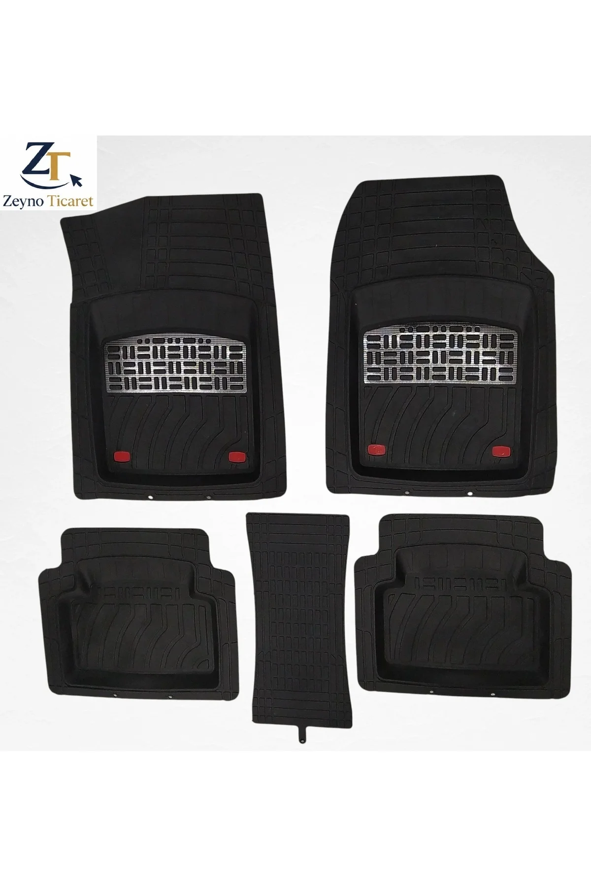 Kia Ceed STW 2023 Uyumlu 4 Cm Derin Havuzlu 3D Universal Oto Paspas Siyah-Gri