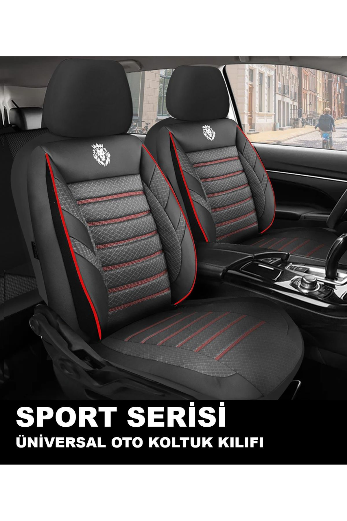 KIA CEED SW 2018-Uyumlu Oto Koltuk Kılıfı Sport Serisi Jakar - Kı