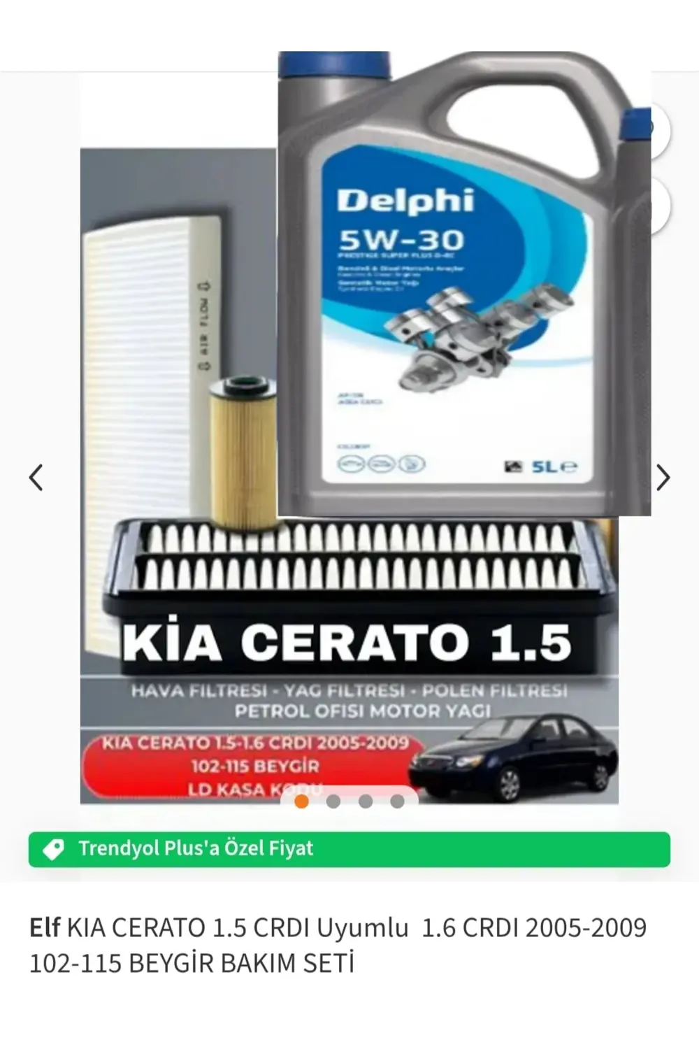 KIA CERATO 1.5 CRDI Uyumlu 1.6 CRDI 2005-2009 /102-115 BEYGİR BAK