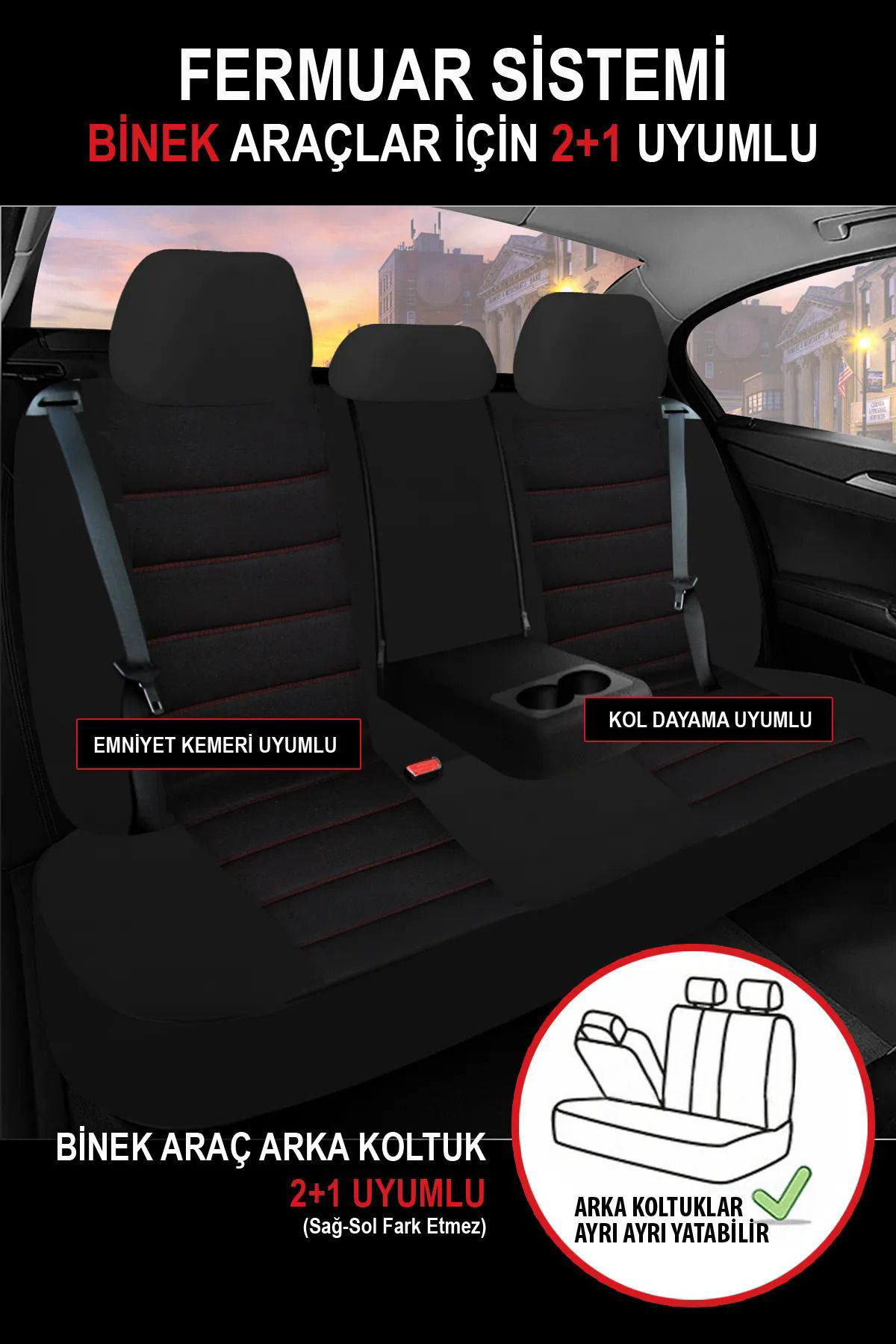 KIA CERATO 2004-2009Uyumlu Oto Koltuk Kılıfı Mirage Serisi - Siya