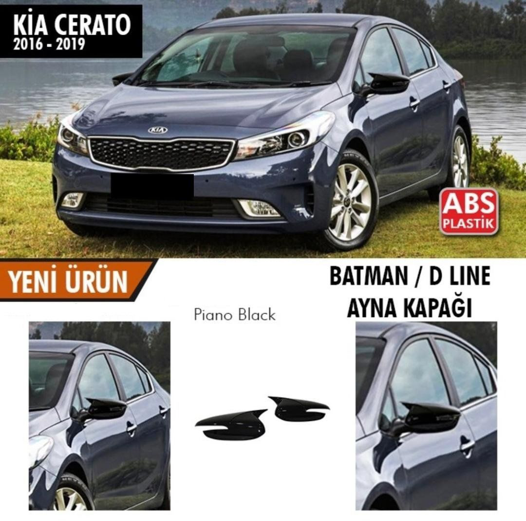 Kia Cerato Uyumlu (2016-2019) Batman Yarasa Ayna Kapağı (Parlak S