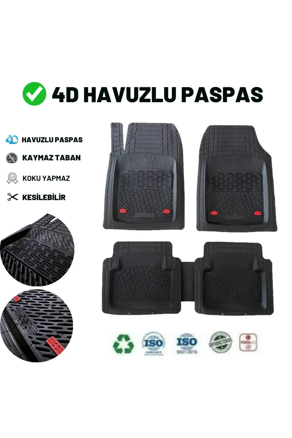 Kia Niro 2018 4d Havuzlu Üniversal Yeni Nesil Pro Paspas Siyah -