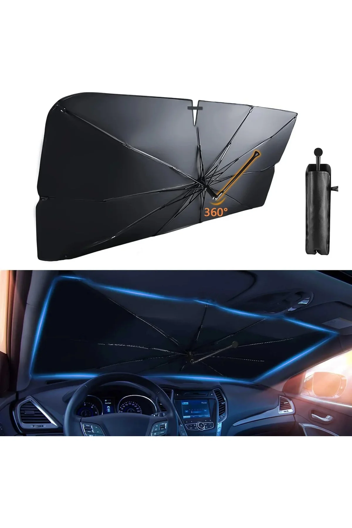 Kia Picanto, Hyundai Getz, VW Up!, Renault Twingo, Dacia Logan Uyumlu Oto Şemsiye Kia Picanto, Hyundai Getz, VW Up!, Renault Twingo, Dacia Logan Uyumlu Oto Şemsiye