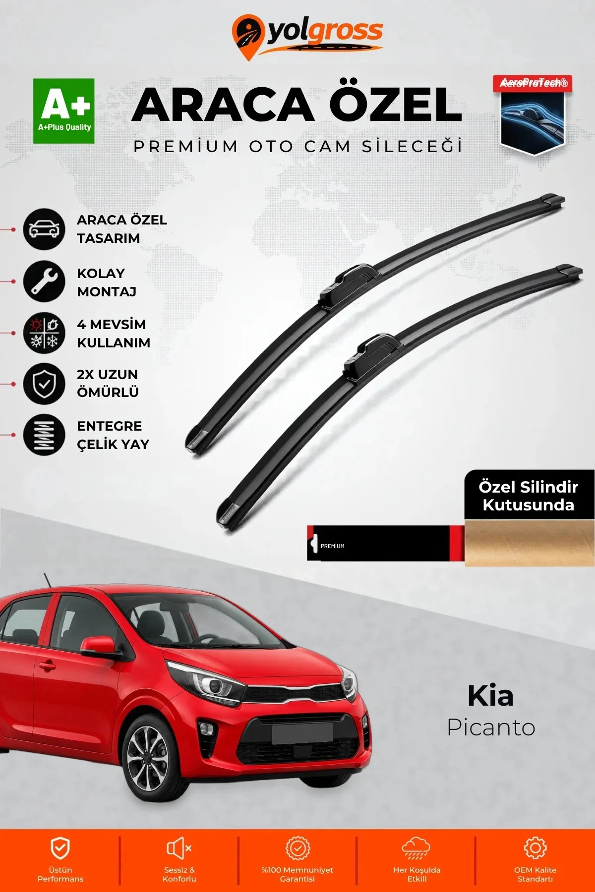 Kia Picanto Ön Cam Silecek Seti 2017 Üzeri Premium Araca Özel 60-35 Cm A+ Kalite Kia Picanto Ön Cam Silecek Seti 2017 Üzeri Premium Araca Özel 60-35 Cm A+ Kalite