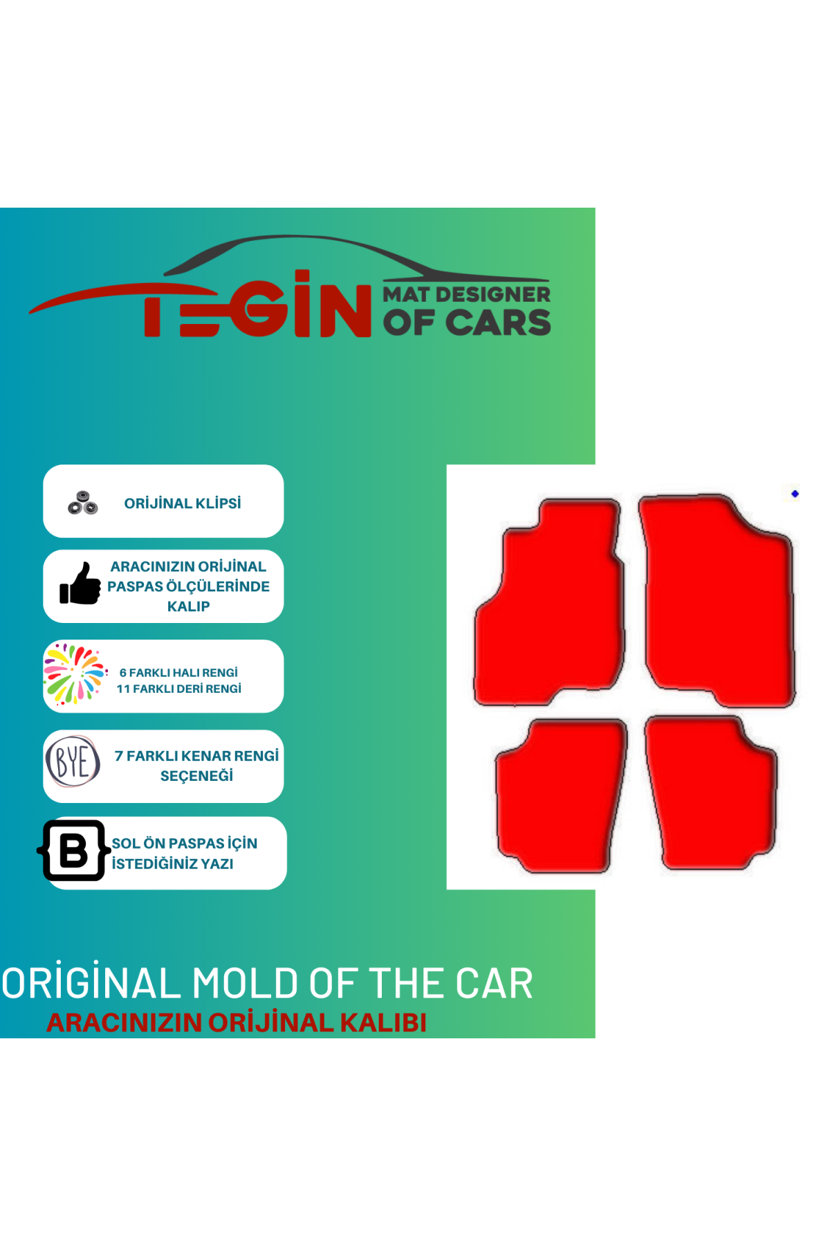 Kia Pro Ceed Ed 2007-2011 Prime Siyah Halı Bej Kenar Halı Paspas