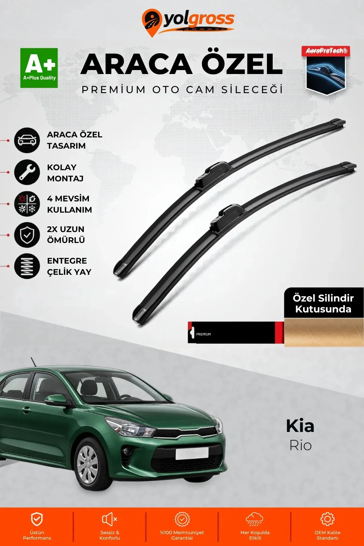 Kia Rio Ön Cam Silecek Seti 2017 Üzeri Premium Araca Özel 65-40 Cm A+ Kalite Kia Rio Ön Cam Silecek Seti 2017 Üzeri Premium Araca Özel 65-40 Cm A+ Kalite