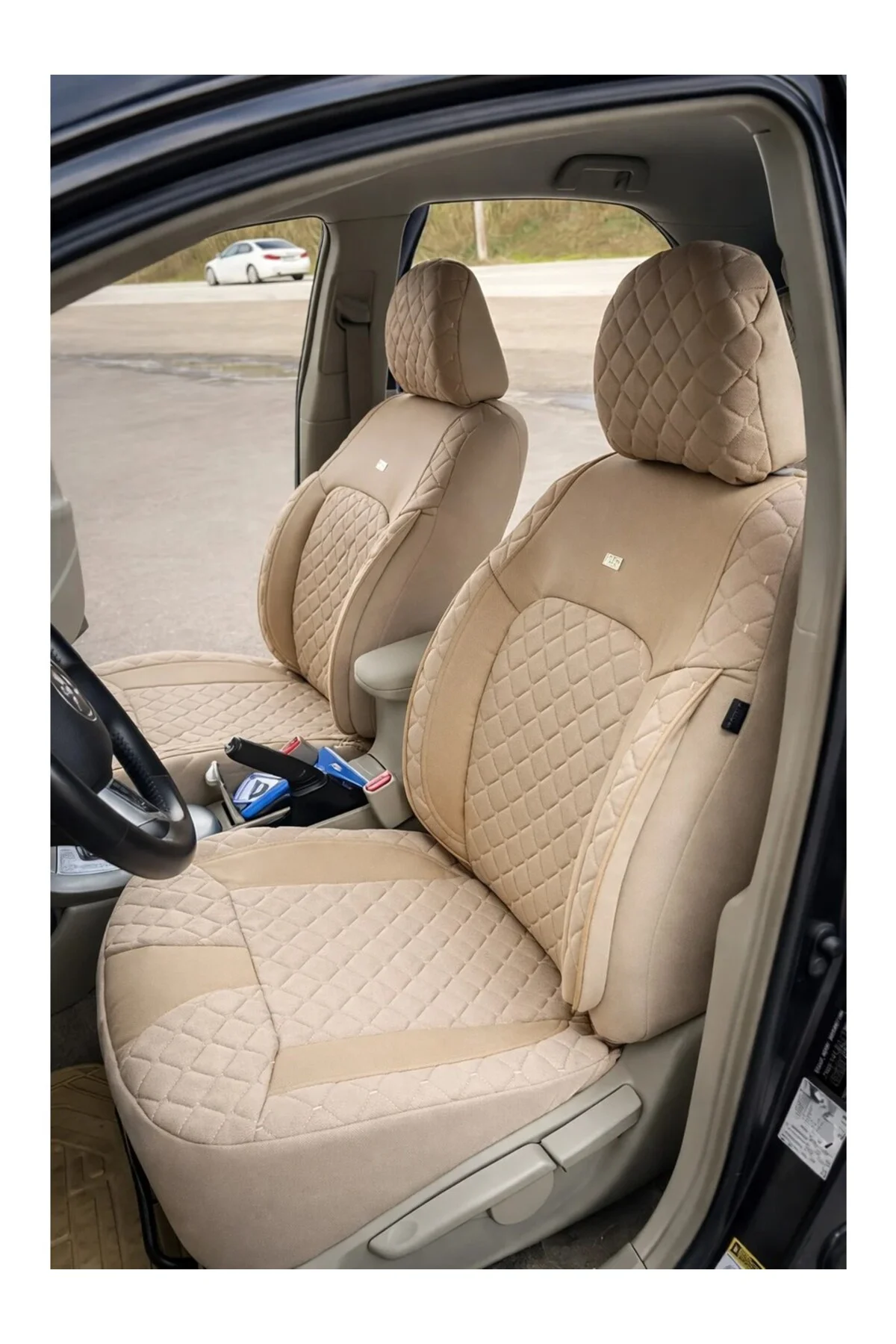 Kia Sorento 1 2002-2008 Uyumlu Monaco Serisi Eviza 2+1 Ticari Bej Koltuk Kılıfı