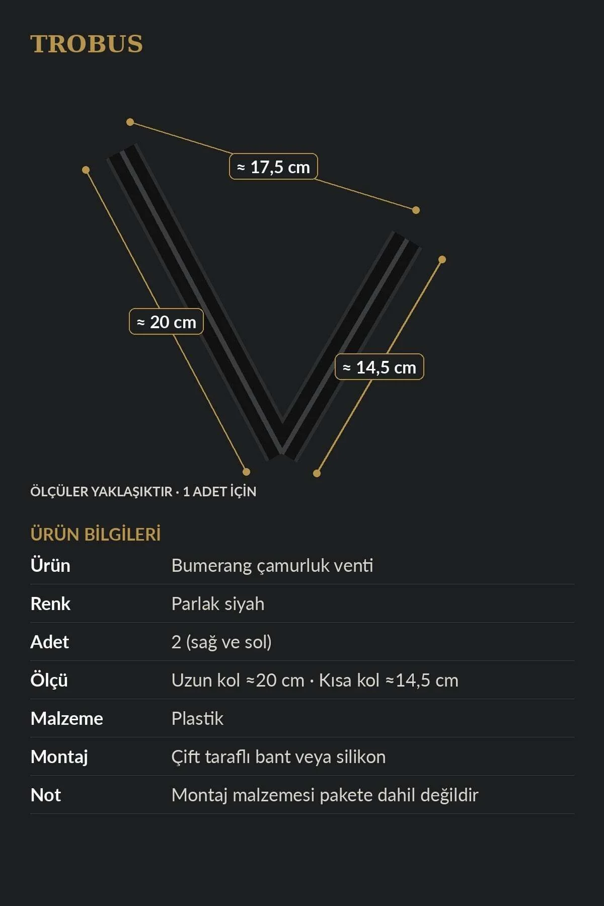 Kia Sorento 2002-2009 Uyumlu Bumerang Çamurluk Venti Parlak Siyah Sağ Sol Takım Kia Sorento 2002-2009 Uyumlu Bumerang Çamurluk Venti Parlak Siyah Sağ Sol Takım - Görsel 8