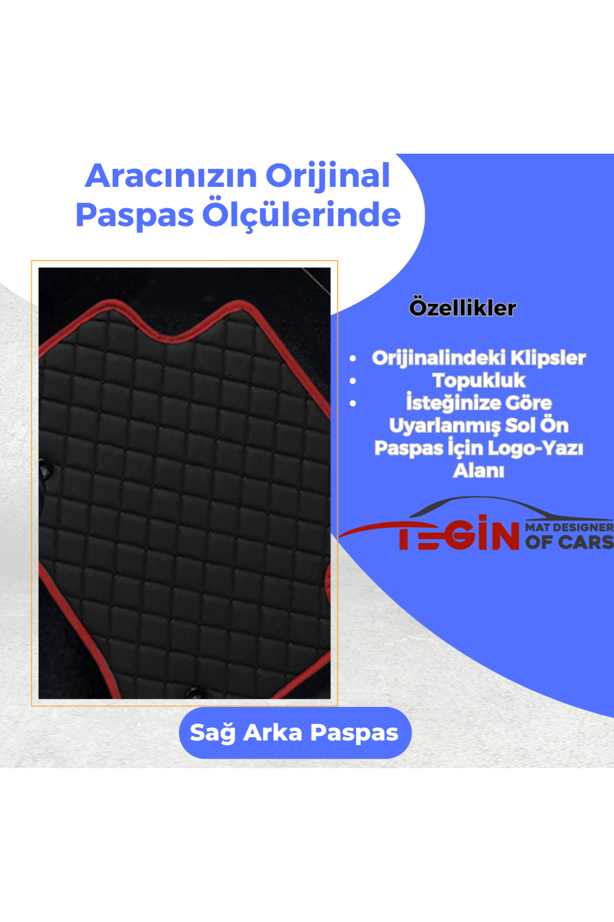 Kia Sorento 2002-2009 Prime Siyah Deri Kırmızı Kenar Paspas