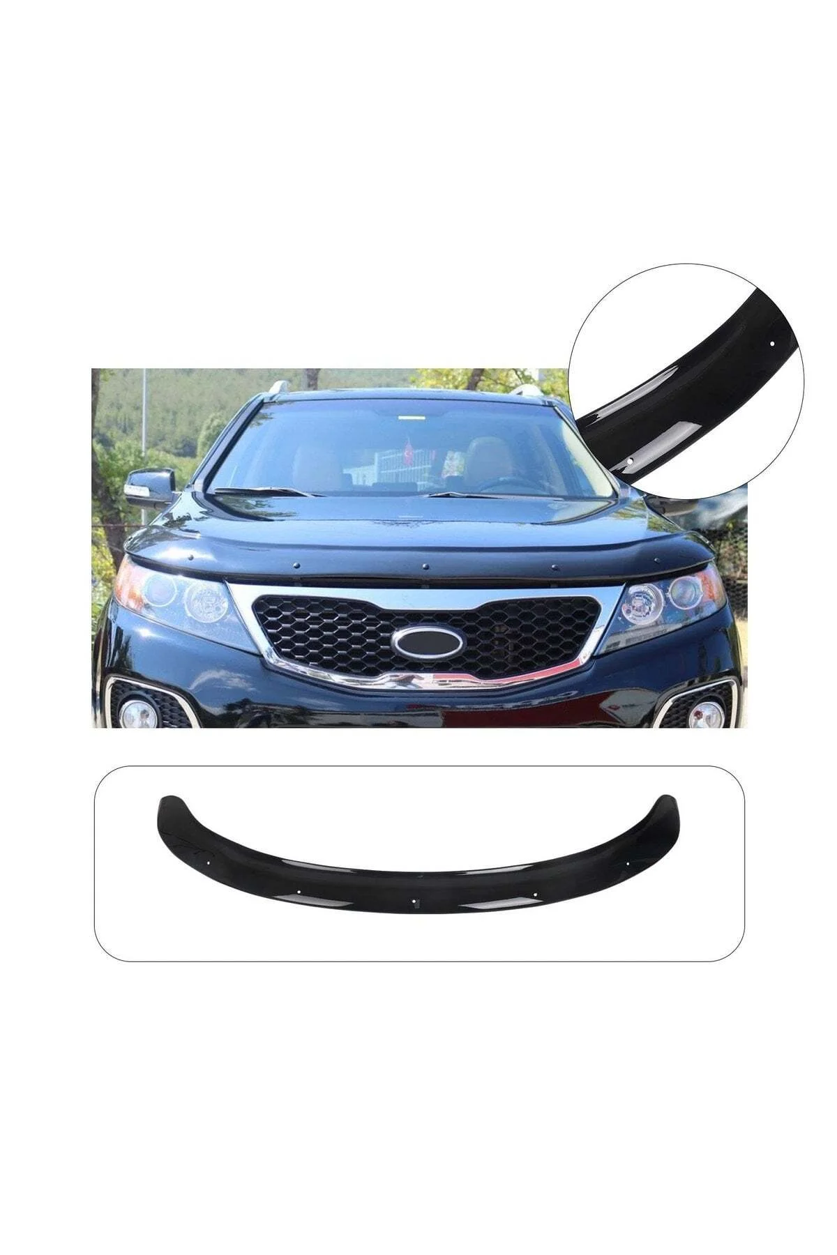 Kia Sorento 2010-2016 Uyumlu Kaput Rüzgarlığı Ön Kaput Koruma ABS Parlak Siyah Kia Sorento 2010-2016 Uyumlu Kaput Rüzgarlığı Ön Kaput Koruma ABS Parlak Siyah
