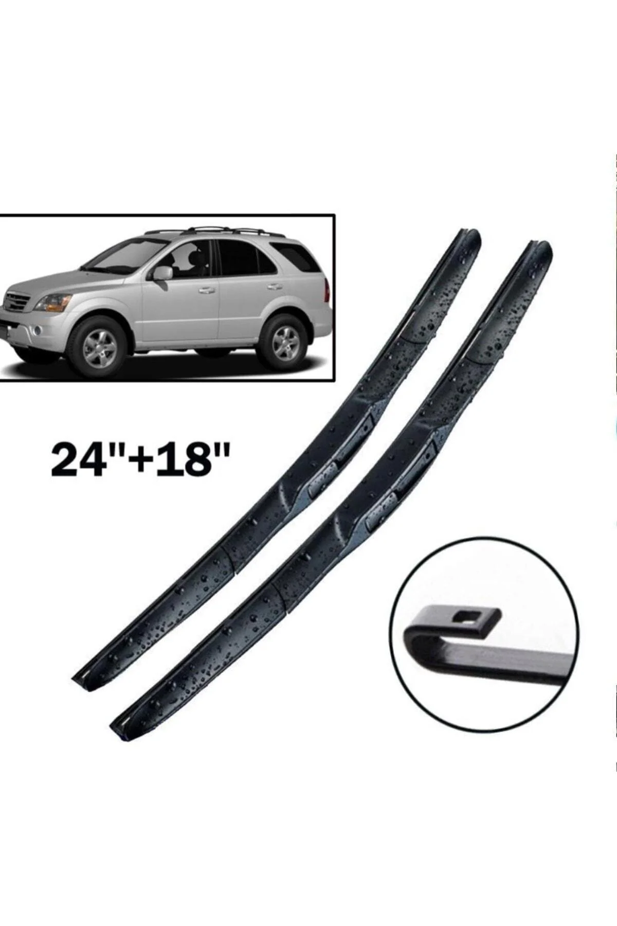 Kia Sorento Ön Cam Hybrid Silecek Takımı 2002--2009