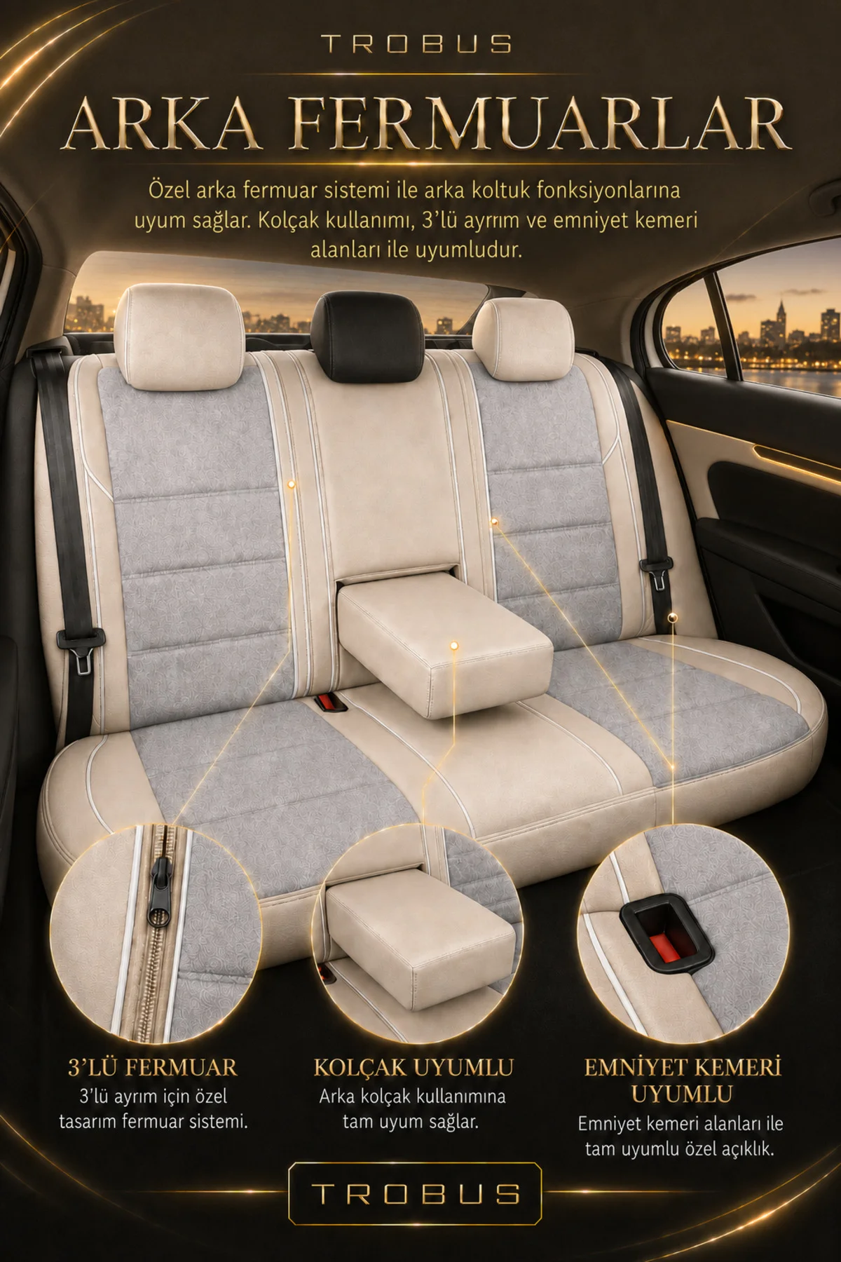 Kia Soul 2016-2019 Uyumlu Lion Serisi Tay Tüyü Bej Premium Koltuk Kılıfı Fiyatı, Yorumları ve Özellikleri