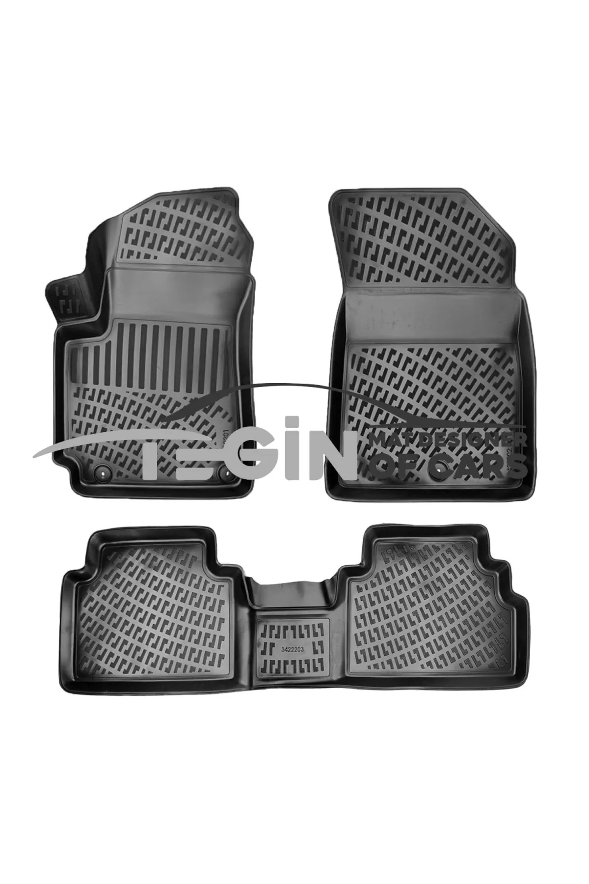 Kia Soul 2022 3D Havuzlu Paspas Siyah