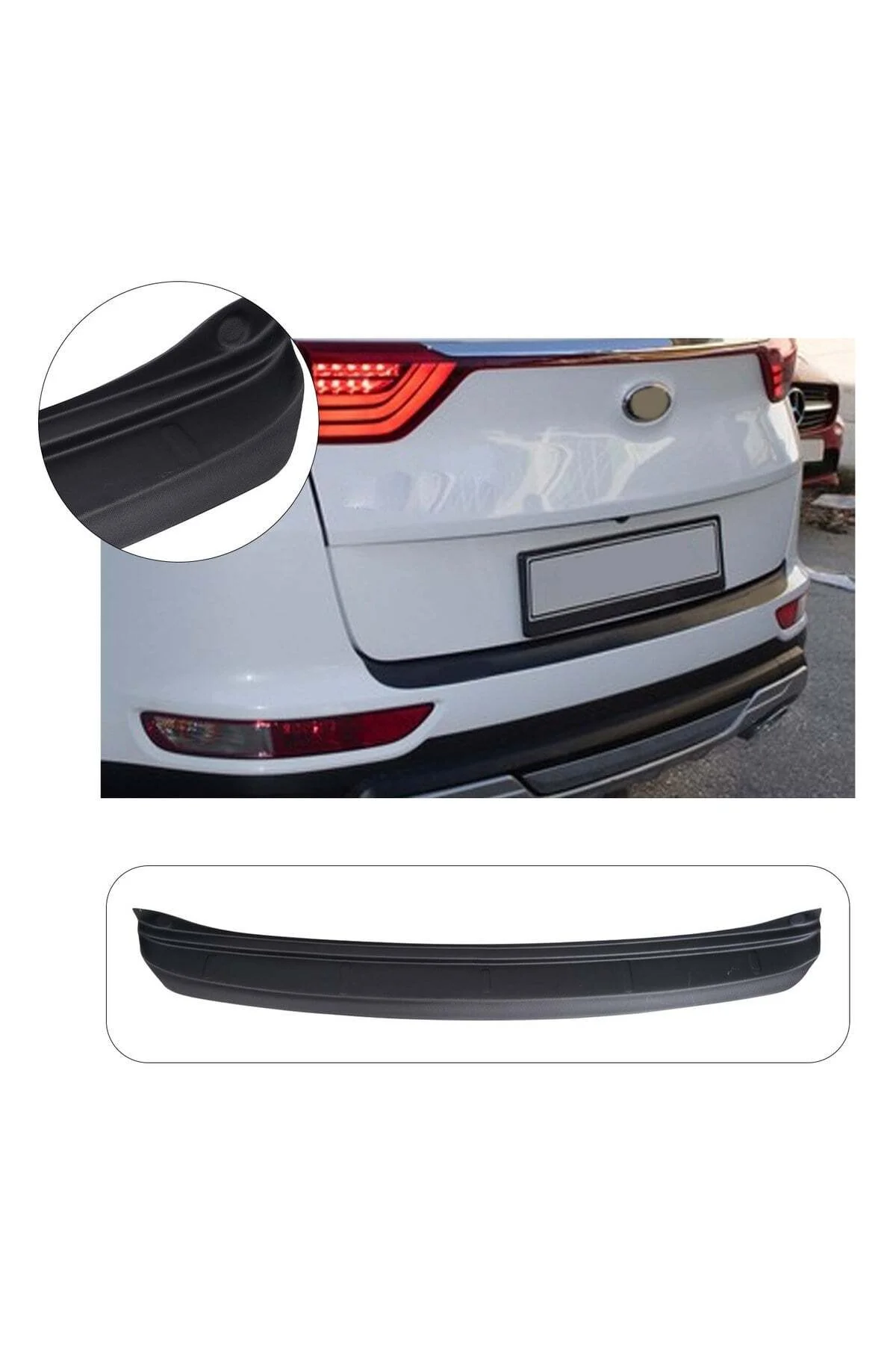 Kia Sportage 2016-2018 Uyumlu Arka Tampon Eşiği Koruma ABS Mat Siyah Kia Sportage 2016-2018 Uyumlu Arka Tampon Eşiği Koruma ABS Mat Siyah - Görsel 2