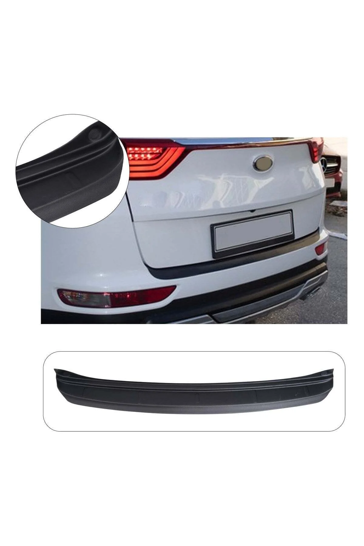 Kia Sportage 2016-2018 Uyumlu Arka Tampon Eşiği Koruma ABS Parlak Siyah Kia Sportage 2016-2018 Uyumlu Arka Tampon Eşiği Koruma ABS Parlak Siyah - Görsel 2