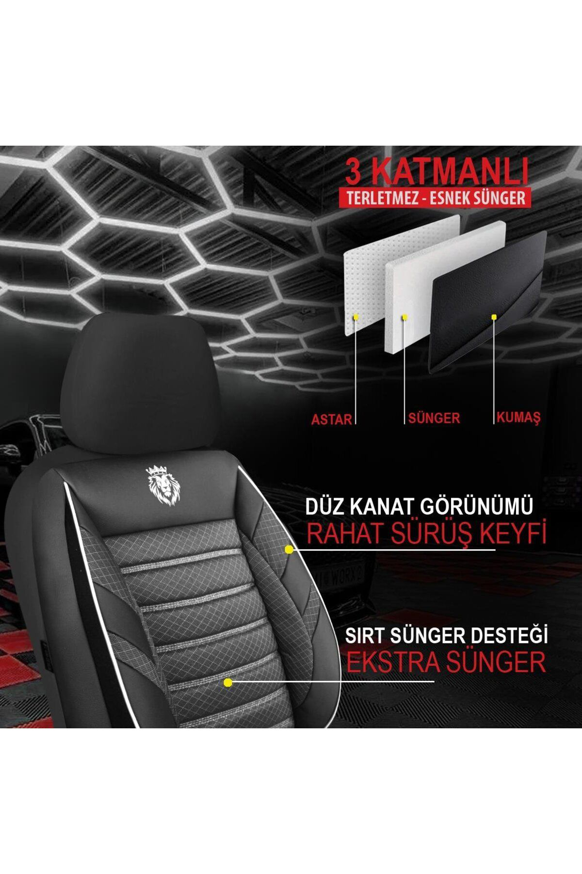 Dgnl Kia Sportage 2011-2015Uyumlu Oto Koltuk Kilifi Sport Serisi Jakar