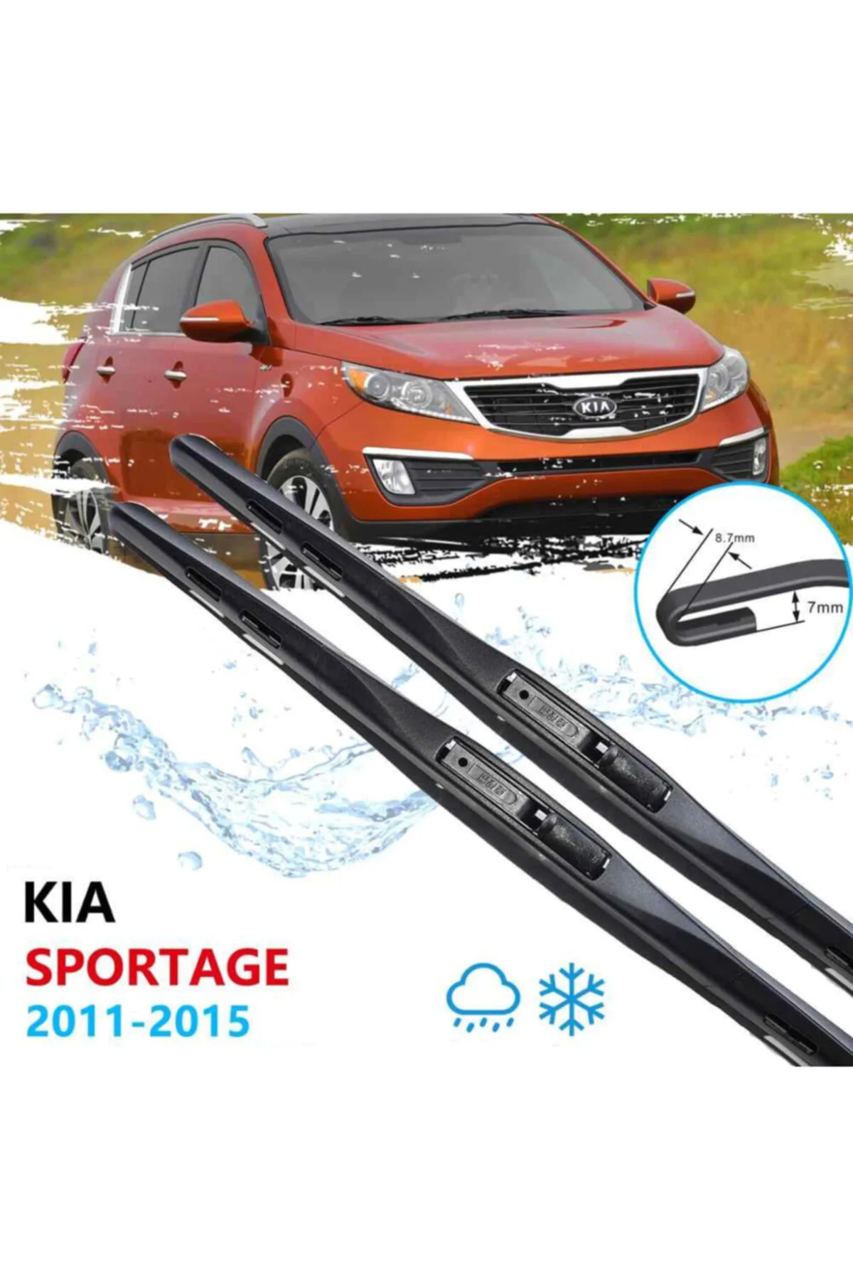 Kia Sportage Ön Cam Silecek Süpürgesi Takımı Hybrid 2011--2015