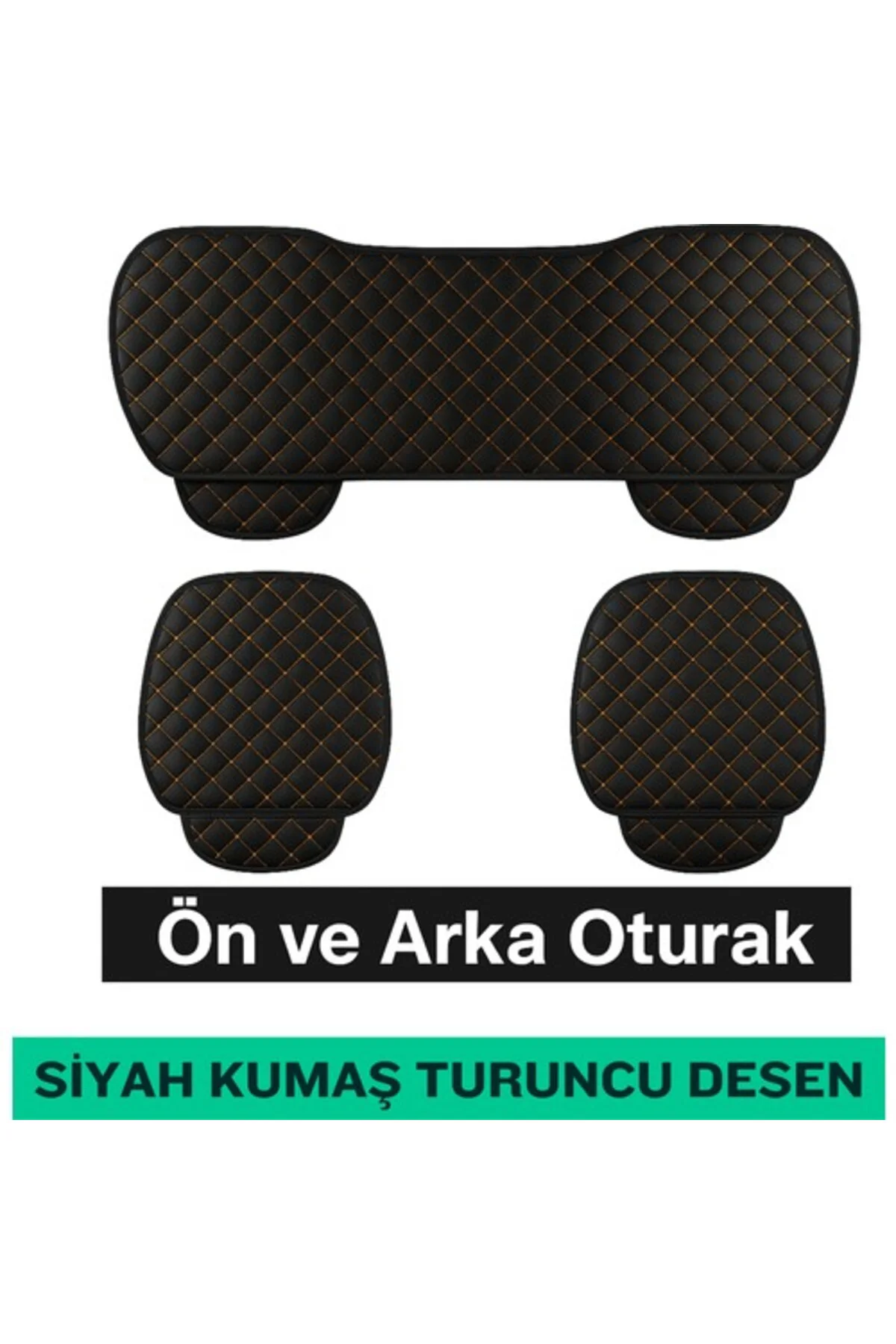 Kia Sportage Uyumlu 3 Parça Kapitone Kumaş Minder Siyah Turuncu Fiyatı, Yorumları ve Özellikleri