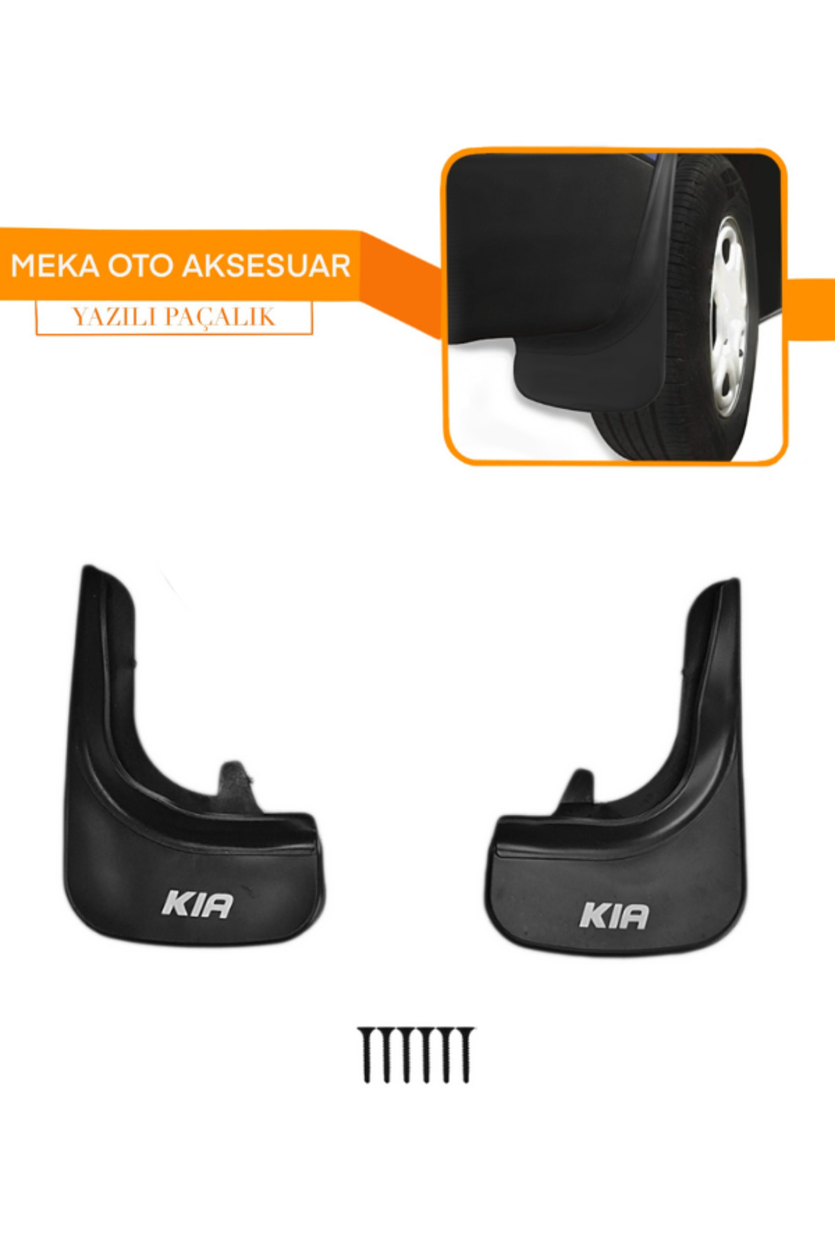 Trend Kia Uyumlu Yazılı 2'Li Set Ön Veya Arka Paçalık Çamurluk Tozluk