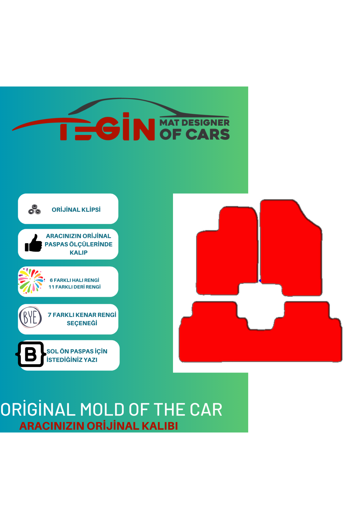 Kia Venga 2009 Ve Sonrası Prime Siyah Halı Bej Kenar Halı Paspas