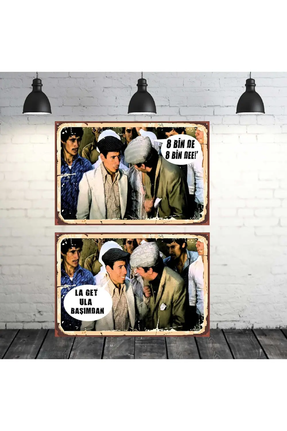 Kibar Feyzo La Get Ula Başımdan Ilyas Salman Repliği 20x30 Cm Ahş